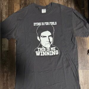 Mens med Charlie Sheen Winning shirt